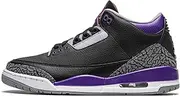 [Nike] Jordan Mens Air 3 Retro Leather Synthetic Black Court Purple Trainers 10 US