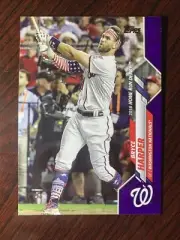 2020 Topps Update Bryce Harper Purple Parallel Meijer Nationals Home Run Derby