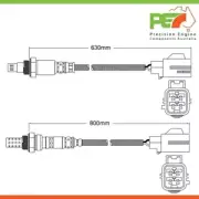 2x New * OEM * Pre-Cat & Post-Cat Oxygen Sensors For Jaguar XJR 5.0L S/Charged