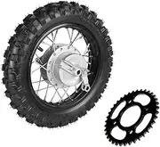 2.50-10 10" Inch Rear Back Drum Brake Wheel Tyre Tire and Rim 1.4 x 10 With 12mm Bearing &420 Sprocket Pit Dirt Bike For Honda CRF50 Yamaha TTR50 PW50