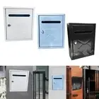 Locking Wall Mailbox Outdoor Mail Box Waterproof Multipurpose Construction with