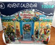 Christmas 24 Countdown Jigsaw Puzzle 1008 pcs Toy Shop w/Poster Advent Calendar