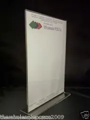 A4 PERSPEX POSTER MENU HOLDER RETAIL SHOP DISPLAY COUNTER ACRYLIC SIGN STAND