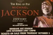 Michael Jackson 1996 Brisbane Concert Flyer A4 High Quality Carded Reproduction