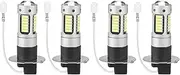 Binxind 4Pcs H3 Super Bright LED Fog Driving DRL Light Bulbs Kit 6000K White
