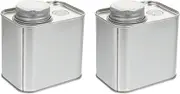 FONDOTIN 2pcs Sealed Coffee Canisters with Airtight Lid Portable Tea Storage Jars for Loose Leaf Tea Spices and Coffee Beans Kitchen Food Storage Containers