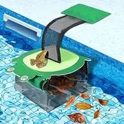 Gulfmew Hands Free Swimming Pool Skimmer with Frog Animal Saving Escape Ramp, Heavy Duty Pool Leaf Catcher, Pool Leaf Net Skimmer to Collect Debris, Saver Floating Ramp Rescues for Saving Frogs