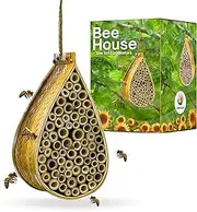 SunVara Mason Bee House Bees Wild Pollinator Bee Hotel Mason Bee Houses for Pollinating Bees Garden Supplies Mason Bee Houses for The Garden Mason Bee Tubes