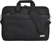 Amexo 15.6-16.1 Inch Laptop Bag Lightweight Computer Case with Shoulder Strap Waterproof Briefcase for Men Women Shockproof Messenger Bag for Notebook, Black