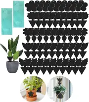 50 Pack Sticky Traps,Fruit Fly Traps Fungus Gnat Traps,Black Sticky Bug Traps No