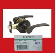 Hall/Closet Door Lever Scandinavian Kash Tuscan Bronze KL2220TB BY COPPER CREEK