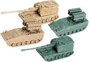 4 Pieces 1:144 Assembly Tank Model Take Apart Tank Model for Girls Gifts
