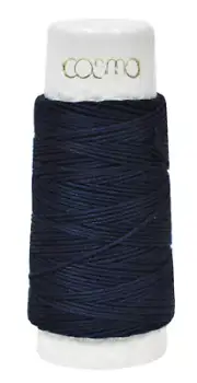 Cosmo Hidamari Sashiko Solid Thread 30 Meters Indigo Blue