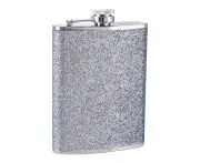 Stainless Steel With Colorful Glitter Hip Flask Outdoor Stainless Steel Hip Flask - 8Oz 230Ml