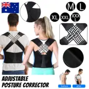 Posture Corrector Back Belt Adjustable Shoulder Support Body Brace Back UnisexAU