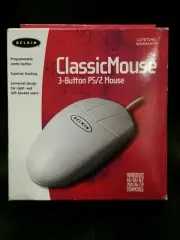 BELKIN Classic Mouse 3-button Ps/2 Vintage Programmable Center Button P56431 new