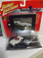 Johnny Lightning Yesterday & Today 1953 Corvette & 2000 Corvette & Billboard
