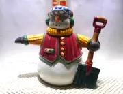 ONEIDA Sakura Debbie Mumm Mr Chocolate Snowman Mini Teapot Figure NIOB