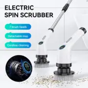 NNEDSZ Electric Spin Scrubber with 7 Brush Heads - Cordless & Detachable Cleanin