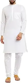 [FOCIL] Festival Season Special White Blue Kurta Pyjama for Mens
