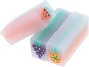 Angoily 15pcs Cute Cartoon Fruit Erasers Supplies for Kawaii Drawing Erasers for Classroom Rewards Birthday Party Favors and Homework Mixed Style