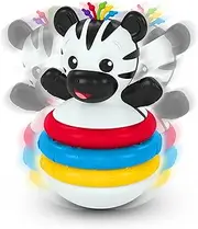 Baby Einstein Stack & Wobble Zen BPA Free Teether Toy for Cause and Effect Learning, Infants Ages 3 Months and up