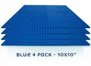 4 Pc Blue 10"x10" building Baseplate 32x32 Base Plates Compatible Classic Bricks