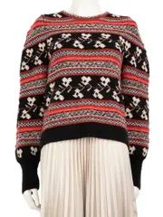 Abstract Striped Wool Knitted Jumper