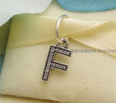 NEW Authentic Pandora Silver LETTER F Alpha Pave Initial Charm 791318CZ RETIRED