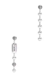 Marc Jacobs The Monogram Ball Chain Drop Earrings - Silver ONE SIZE