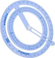Kisangel Protractor Precision Circle Maker Round Ruler Stencil Ruler 4pcs Set for School Professional Use