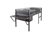 X Rocker Sanctum Gaming Mid Sleeper Elevated Bed w Gaming Desk Shelf Black