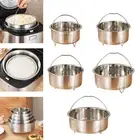 Stainless Steel Steamer Basket Rice Washer Strainer Steamer Insert Rice Cooker