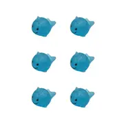 6x Bensons Glitter Gummy Narwhal Kids/Childrens Squeezy Animal Toy 5cm 6y+ Asstd