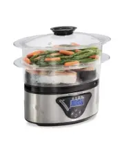 Hamilton Beach Digital Food Steamer w/ Stackable Two-Tier Bowls 5.5 Qtz | New
