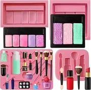 Makeup Tools Silicone Fondant Moulds Set Lipstick, Powder Blusher, Eyeshadow Palette 4-Count