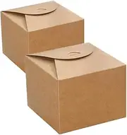 100x Kraft Paper Party Wedding Favour Bomboniere Candy Boxes 9 * 9 12 * 12cm, Strong Cardboard Packaging