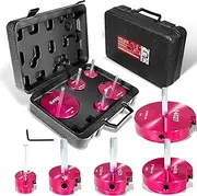 [sixcow] 04520 PPRK5 Plastic Pipe Fitting Reamer 5 Piece Kit Fit into Standard 1/2" Drills Contains PPR125, PPR150, PPR200, PPR300 and PPR400 for PVC, SCH40, ABS, CPVC