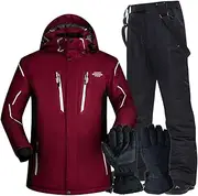 [USDBE] Ski Suit Men Warm Thicken Snow Suits Skiing and Snowboarding Jackets + Pants