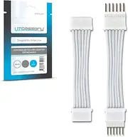 Litcessory Controller to 6-Pin Adapter for Philips Hue Lightstrip Plus (Detachable Version, White - Micro 6-PIN V4 / Solo Lightstrip)