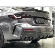 BMW G22 430 M440 REAL CARBON FIBER rear bumper diffuser and side extensions (for: BMW)
