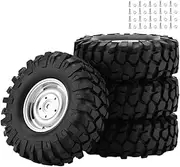RC Tire, RC Car Tire, Rubber Tires 4Pcs Rubber Tire for 1/10 Scale RC Off-Road Car 1/10 Scale RC Crawler