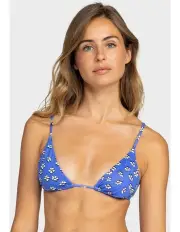 [Roxy] Dancing Dots Skimpy Coverage Bikini Top in Blue