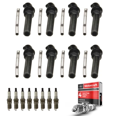 Ignition Coil Boot & Motorcraft Spark Plug for Ford F150 F250 V8 E350 E450 V10 (for: Ford)