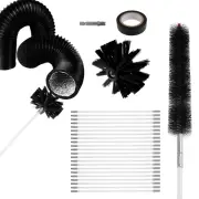 Dryer Vent Cleaner Kit Flexible Lint Brush Fireplace Chimney Cleaning Brushes◬