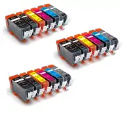 18 PK Ink Cartridges Set for PGI 220BK CLI 221 Pixma MP980 MP990 Inkjet Printer