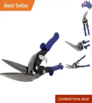 Power Cutters Long Cut Snip - Straight Cut Offset Tin Cutting Shears with For...