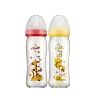在飛比找momo購物網優惠-【Pigeon 貝親】寬口母乳實感彩繪玻璃奶瓶240ml(2