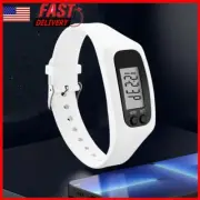 LED Pedometer Bracelet Wrist Calorie Counter Step Counter Watch for Adults Kids