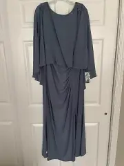 NWT Ignite Evenings Steel Blue MOB/Wedding Guest/ Bridesmaid Gown Size 18W